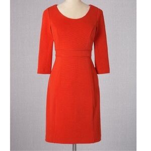 Boden Leila‎ Textured Ponte Red Dress Size 10